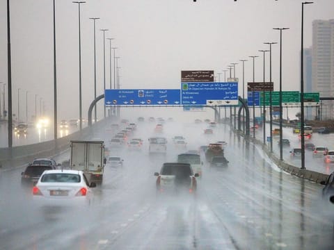 Rainy skies prevailed in the UAE with cloudy conditions expected all week