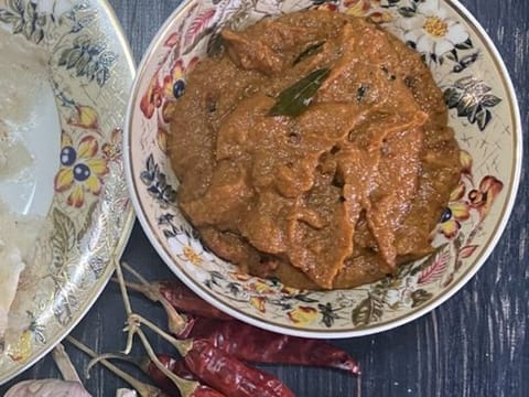 Tangy Kempu chutney from South India