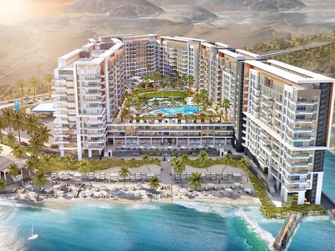 The project includes 573 apartments along with 19 retail areas, swimming pools and gym.