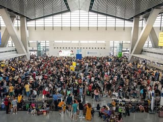 A scene at the Ninoy Aquino International Airport in Manila, Philippines