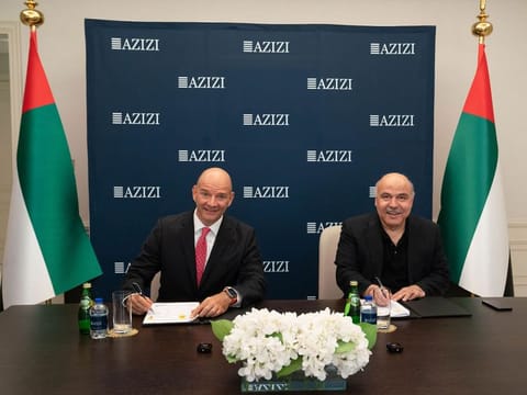 The signing ceremony took place on Wednesday in Azizi Developments’ Chairman’s Office in the Conrad Hotel, Sheikh Zayed Road, and was attended by the Founder and Chairman of Azizi Developments, Mr Mirwais Azizi, and the COO of KEO International, Mr Gregory Karpinski