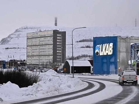 The iron mine of Swedish state-owned mining company LKAB in Sweden’s northernmost city Kiruna. 