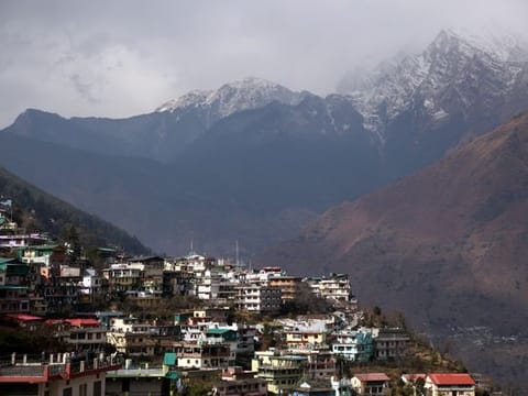 Joshimath, Jan 12 (ANI): A view of the Joshimath city on a cold winter day, on Thursday. (ANI Photo/Ayush Sharma)