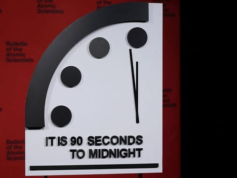 90 seconds to midnight is the closest the clock has ever been set to midnight