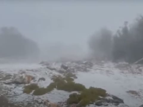 Temperatures reached -1 degrees Celsius early morning on Tuesday at Jebel Shams in north-eastern Oman.