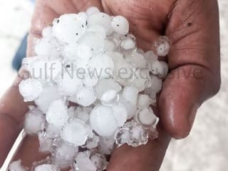 Photos: Hail in Madinat Al Riyad or Al Riyad city, Abu Dhabi