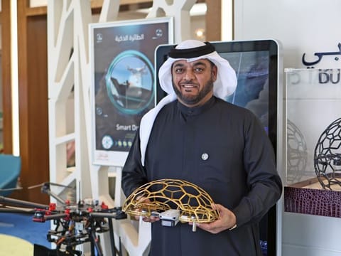 Hussain Al Fardan, Senior Head of Innovation Centre, at the 6th Dubai Customs Week in Dubai. 