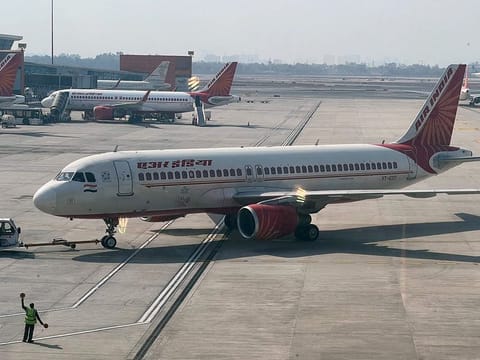 An Air India aircraft in New Delhi. The order marks the entry into service of the A350 in India, the world’s fastest growing aviation market.