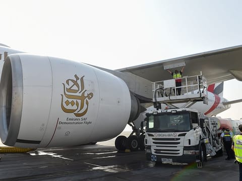 Emirates takes to the Dubai skies deploying 100% Sustainable Aviation Fuel, as 'green' flying emerges closer to commercial reality.