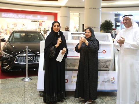 The car was given away during the draw on Sunday at Sahara Centre