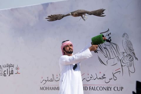 Falconry, known locally as Al Qanas, is one of the UAE’s cultural symbols 