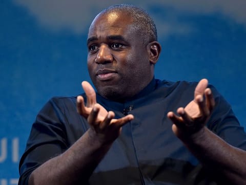 David Lammy, British Shadow Foreign Secretary, at the Intercontinental Hotel in Dubai 