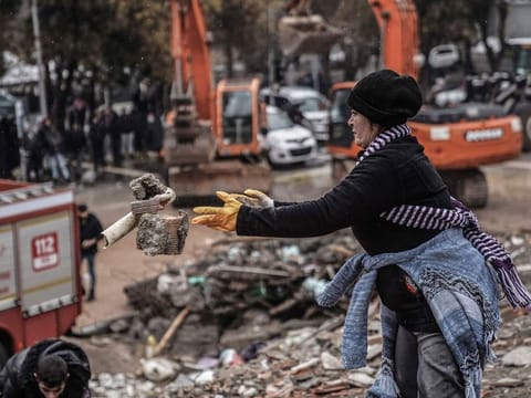 The quake hit at depth of 11 miles (18 kilometers) and was centered in southern Turkey, near the northern border of Syria, according to the U.S. Geological Survey.