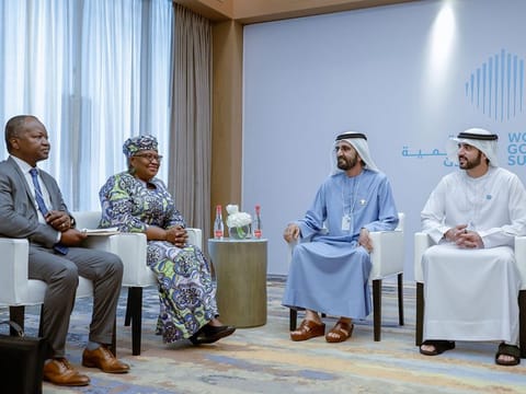 Sheikh Mohammed met with Ngozi Okonjo-Iweala on the sidelines of the World Government Summit (WGS) 2023. 