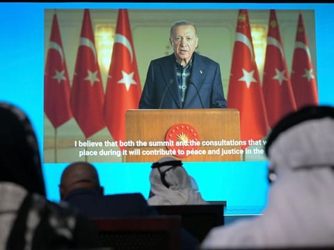 Erdogan addresses the World Government Summit via video speech.