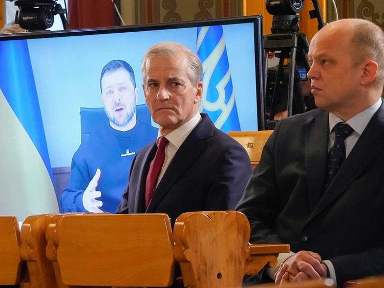 nORWAY pm Jonas Gahr Støre  Finance Minister Trygve Slagsvold Vedum