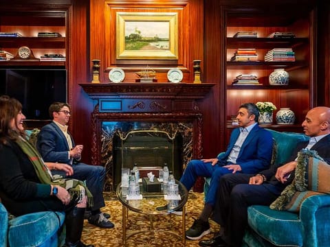 Sheikh Abdullah bin Zayed Al Nahyan with US government officials