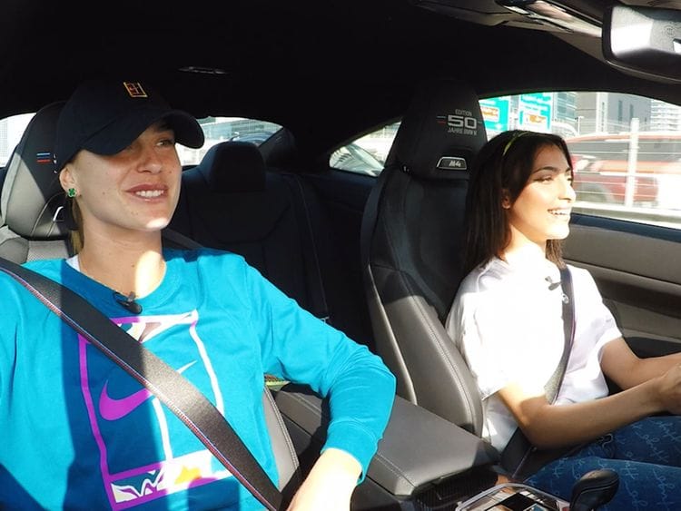Aryna Sabalenko and Amna Al Qubaisi