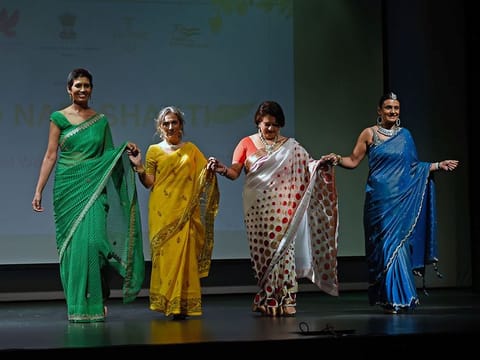 'Cancer warriors' won applaud during their catwalk on stage at the event