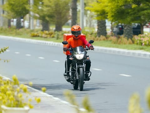 File image of a delivery bike rider in Dubai for illustrative purpose only