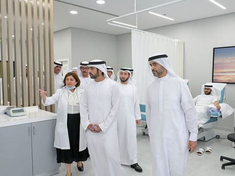  Sheikh Hamdan bin Mohammed bin Rashid Al Maktoum, Crown Prince of Dubai and Chairman of The Executive Council of Dubai, visiting Dubai Health Authority on Monday
