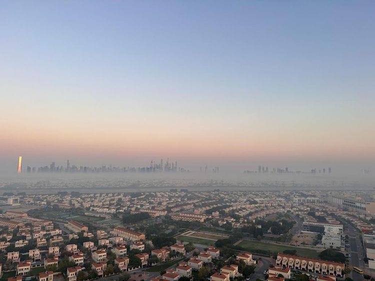 Dusty skies in Dubai