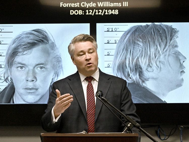 FBI Special Agent in Charge, Tom Soboconski, Baltimore Office, speaks during a news conference in Millersville. Authorities announced the suspect in the murder of Pamela Lynn Conyers on October  16, 1970 has been identified as Forrest Clyde Williams III. 