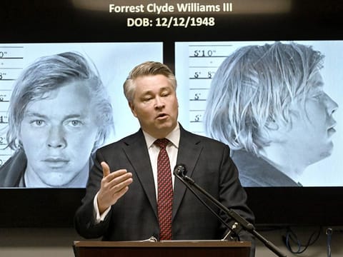 FBI Special Agent in Charge, Tom Sobocinski, Baltimore Office, speaks during a news conference in Millersville. Authorities announced the suspect in the murder of Pamela Lynn Conyers on October  16, 1970 has been identified as Forrest Clyde Williams III. 