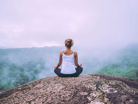 Woman meditating