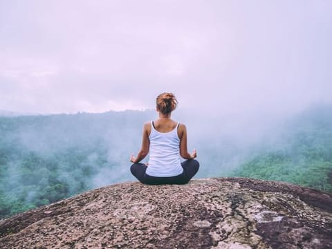 Woman meditating