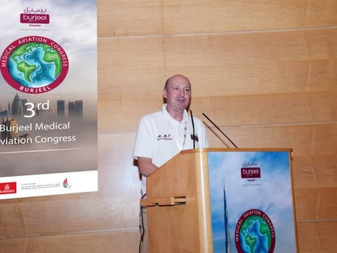 Dr Erik Hohmann, addressing Burjeel Aviation Congress