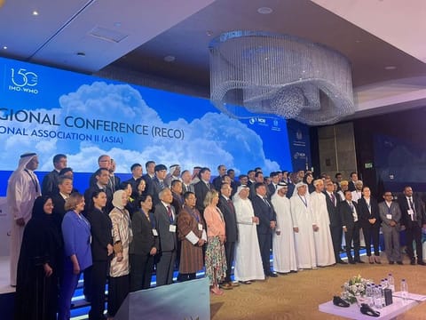 Meteorology experts at the World Meteorological Organisation (WMO) conference hosted by NCM, UAE in Abu Dhabi.