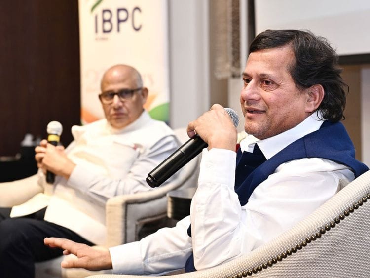 Dr-Achyut-Samanta-(right)-in-conversation-with-Suresh-Kumar-during-the-26th-India-Dialogues-session-organised-by-the-IBPC,-Dubai.-1679232996212