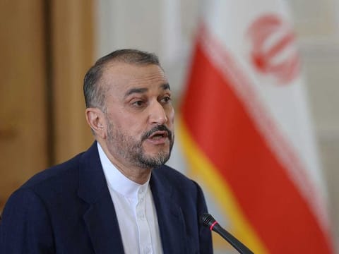Iranian Foreign Minister Hossein Amirabdollahian speaks during a news conference in Tehran, Iran March 19, 2023.
