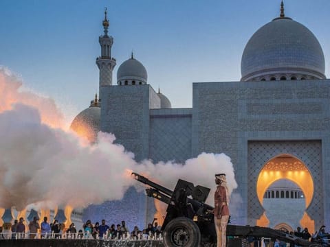 File photo of a Ramadan cannon at Sheikh Zayed Grand Mosque in Abu Dhabi