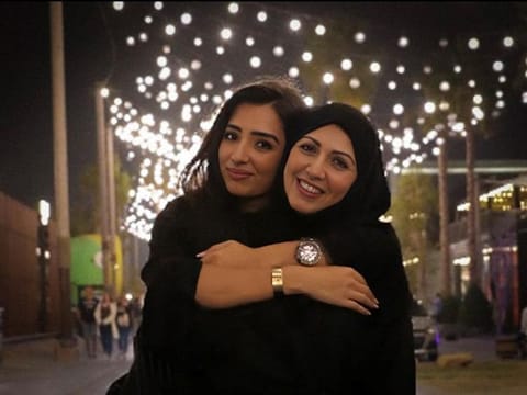 Maitha Al Awadi with her mother Heyam Al Bastaki.