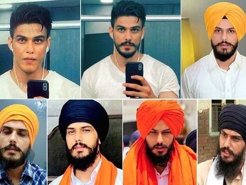 In India, Punjab Police has released pictures of 'Waris Punjab De' chief Amritpal Singh, requesting people to help them in his arrest