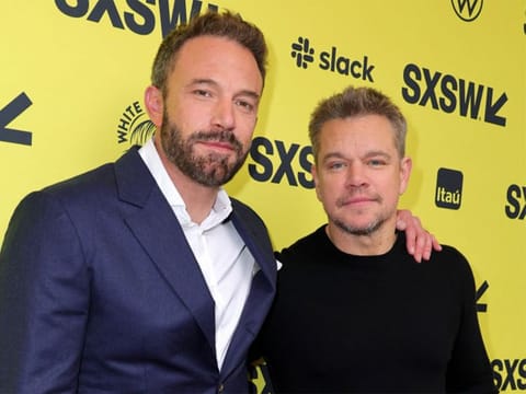 Hollywood actors Ben Affleck and Matt Damon.    