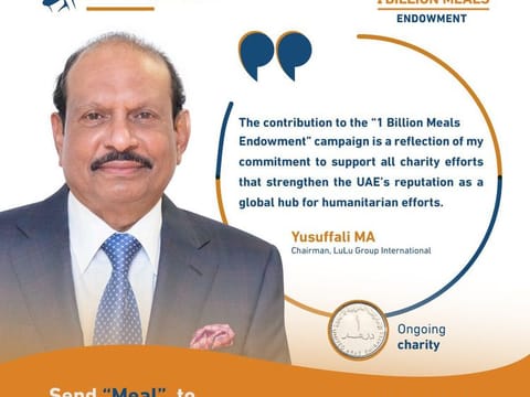 Lulu Group's contribution of Dh10 million will be made over a period of five years.