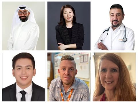 (From top clockwise) Rashed AlFadala, Sunny Yang, Dr. Adel Mohamed, Tracey Inglis, Mark Ryan and John Leonard Del Rosario. 