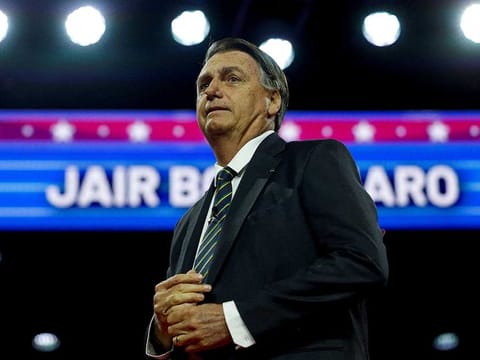 Jair Bolsonaro, former President of Brazil, arrives to speak at the Conservative Political Action Conference (CPAC) at Gaylord National Convention Center in National Harbor, Maryland, U.S., March 4, 2023. 