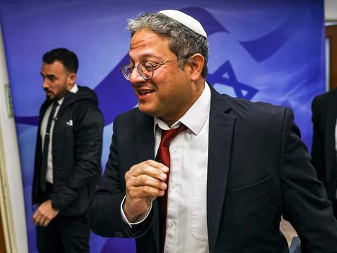 Video aired on Israeli media showed the car Ben-Gvir was travelling in had flipped over.