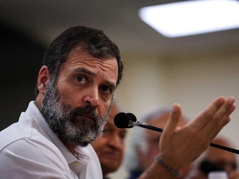 India's main opposition Congress party’s leader Rahul Gandhi 