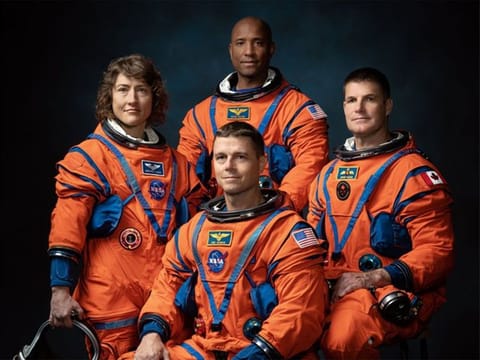 Reid Wiseman, Victor Glover, Christina Koch, and Jeremy Hanson