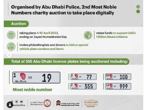 Bid for special vehicle number plates 77, 88, 55, 100, 555, 999, 900 and 7777; help the needy