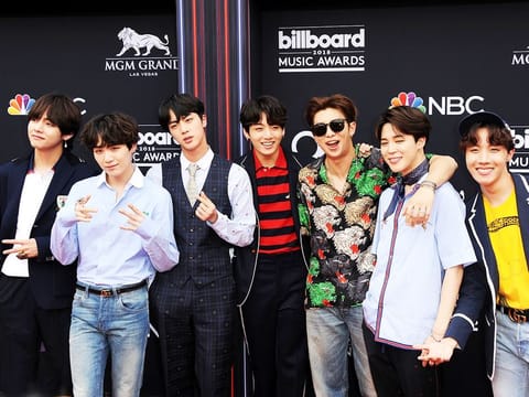 V, Suga, Jin, Jung Kook, RM, Jimin and J-hope of BTS. (Archive photo)