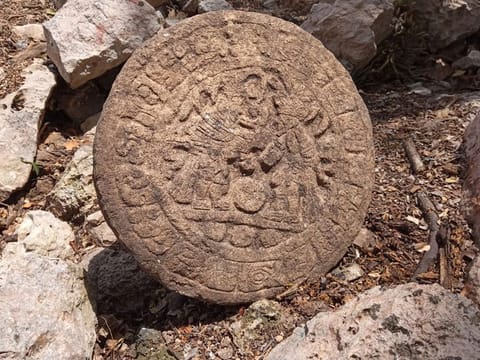 Mexican archaeologists found a circular-shaped Mayan scoreboard used for a ball game at Chichen Itza's archaeological site, Mexican Anthropology and History Institute (INAH).