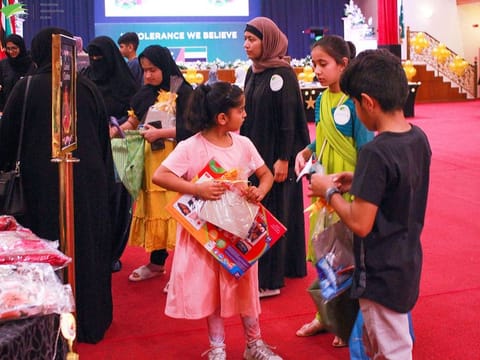 The distribution event was designed to offer a 'shopping' experience with children and families free to choose their gifts from stalls 
