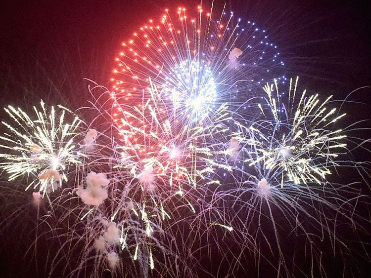 Fireworks at Yas Island in Abu Dhabi on Saturday midnight to celebrate the New Year 2017.
