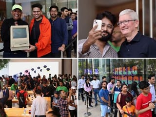 Photos: Apple opens first India store as fans show off vintage devices, take selfies 
